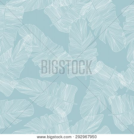 Vector Illustration Of  Leaves Seamless Pattern. Floral Organic Background. Line Illustrations.
Penc