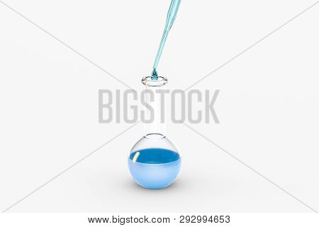3D Rendering, Chemical Vessels In The Laboratory