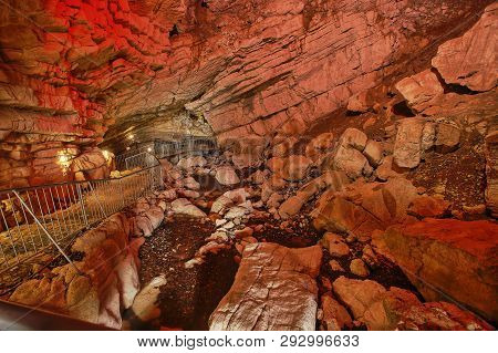 Beautiful  Caves In The Village Of Vorontsovka In Sochi In Russia