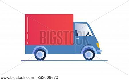 Delivery Truck Template Isolated On White Background. Truck Car Icon For Service, Branding And Adver