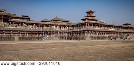 Zhejiang, China - January 21 2020 : Hengdian World Studios  The World's Largest Film & Tv Shooting B