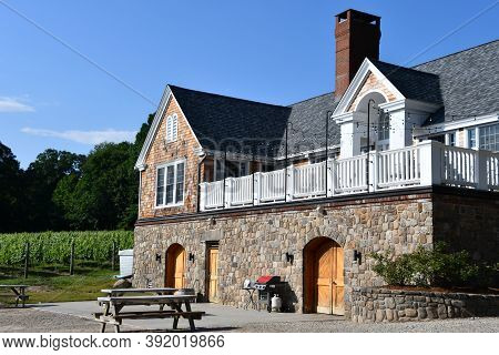 Clinton, Ct - Jul 4: Chamard Vineyard In Clinton, Connecticut, As Seen On July 4, 2020.