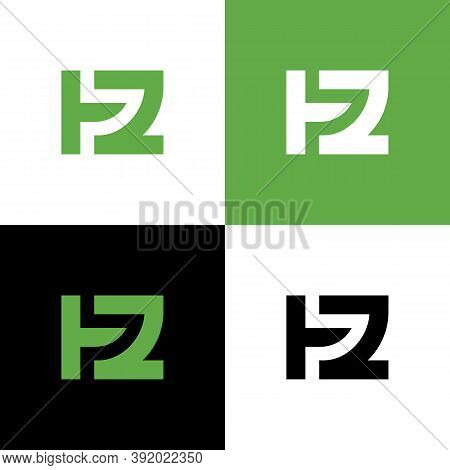 Initial Letter Hz Logo Icon, Minimal Monogram Design - Vector