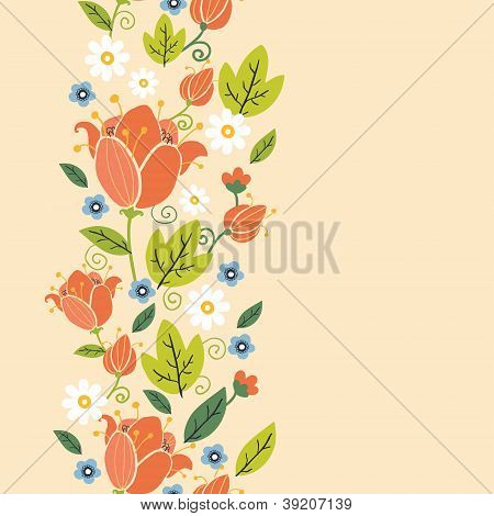 Printanier coloré tulipes verticale transparente jacquard
