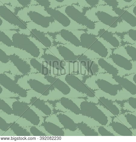 Green Brush Stroke Fur Seamless Pattern