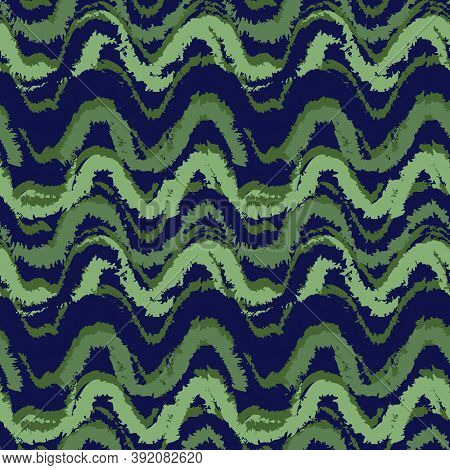 Green Brush Stroke Fur Seamless Pattern