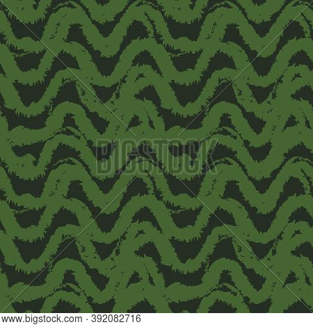 Green Brush Stroke Fur Seamless Pattern