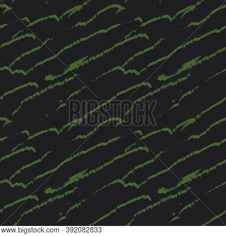 Green Brush Stroke Fur Seamless Pattern