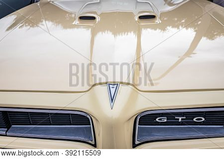 Tybee Island, Ga - October 3, 2020: 1968 Pontiac Gto Hardtop Coupe At A Local Car Show.