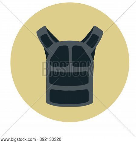 Bulletproof Vest For Protection From Bullets Isolated On White