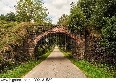 Old German Bridge. The Bridge Of The Rominten Forest. Kaliningrad Region.