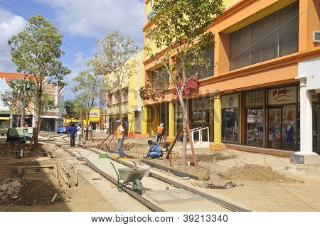 新电车线在市区 Oranjestad