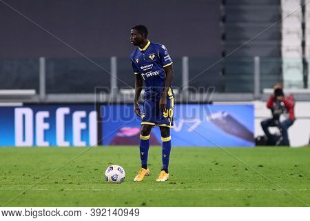 Torino, Italy. 25th October 2020. Ebrima Colley Of Hellas Verona Fc In Action During The Serie A Mat