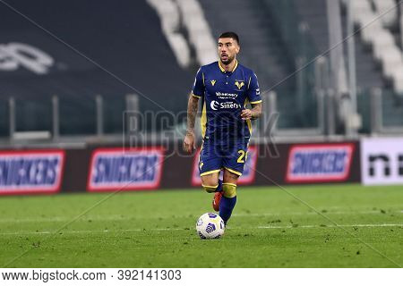 Torino, Italy. 25th October 2020. Mattia Zaccagni Of Hellas Verona Fc In Action During The Serie A M