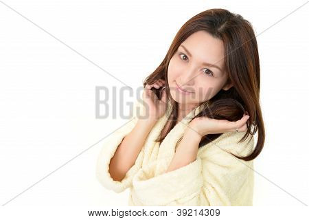 Relaxed woman.