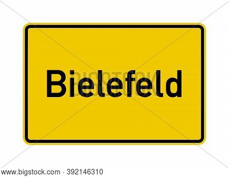 Bielefeld City Limits Road Sign In Germany