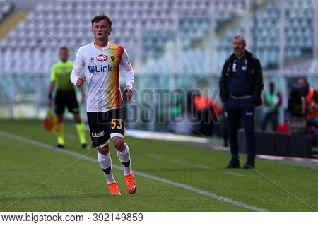 Torino, 28th October 2020. Liam Henderson Of Us Lecce In Action   During The Coppa Italia Match  Bet
