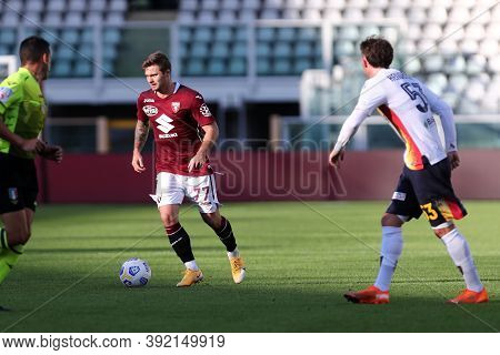 Torino, 28th October 2020. Karol Linetty Of Torino Fc In Action   During The Coppa Italia Match  Bet