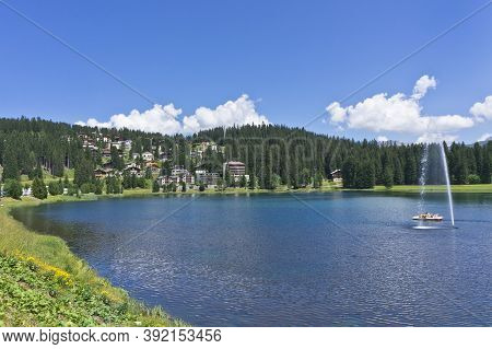 Arosa In Alps, Lake View, Switzerland, Europe