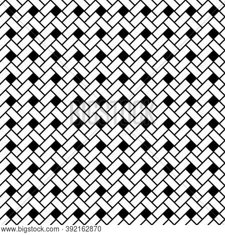 Geometric Pattern. Rectangles, Rhombuses Image. Seamless Surface Design With Slanted Blocks Tiling. 