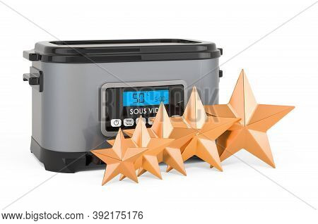 Customer Rating Of Sous Vide Machine, Concept. 3d Rendering Isolated On White Background