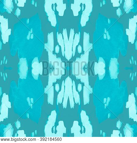 Watercolour Jaguar Skin. Fashion Cats Fur. Camouflage Tropical Wallpaper. Seamless Fabric Design. Bl