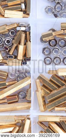 Brass Standoff Spacer Male And Female Set In Plastic Container