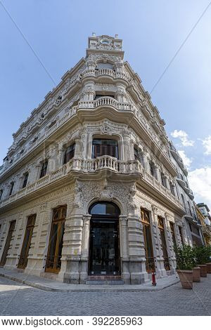 November 27, 2019, Havana, Cuba: Beautiful Facade Of The Building In The Colonial Style.
