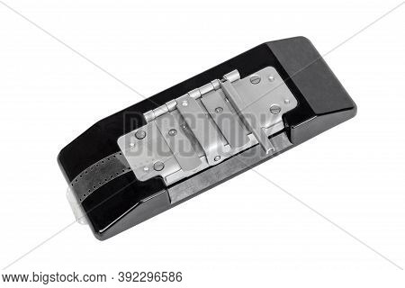 Press For Gluing A Film Isolated On White Background