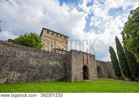 Bobbio, Italy, August 20, 2020 - Malaspina Castle In Bobbio, Piacenza Province, Emilia Romagna, Ital