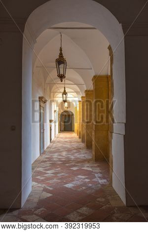 Graz, Austria-october 14, 2019: Hallway At Eggenberg Palace, The Most Significant Baroque Palace Com