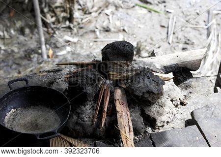 Warao's Kitchen, Indians Living In Orinoco Delta, Venezuela