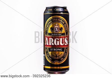 Argus Premium Lager Beer. Lild Supermarket Own Brand Beer. Studio Photo Shoot In Bucharest, Romania,
