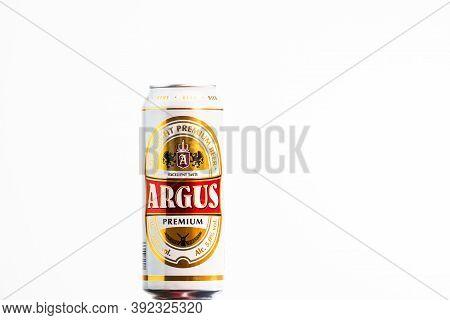 Argus Premium Lager Beer. Lild Supermarket Own Brand Beer. Studio Photo Shoot In Bucharest, Romania,