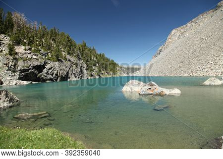 Sundance Lake In Sunny Beartooth Mountains, Montana