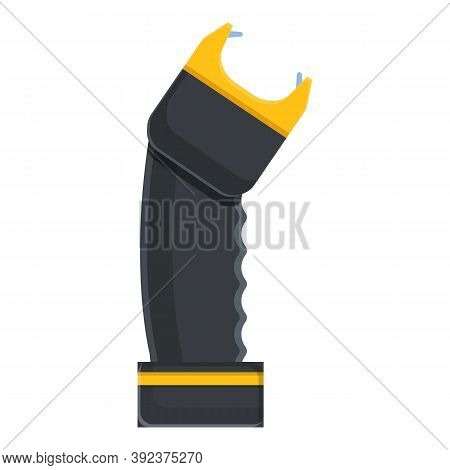 Taser Equipment Icon. Cartoon Of Taser Equipment Vector Icon For Web Design Isolated On White Backgr