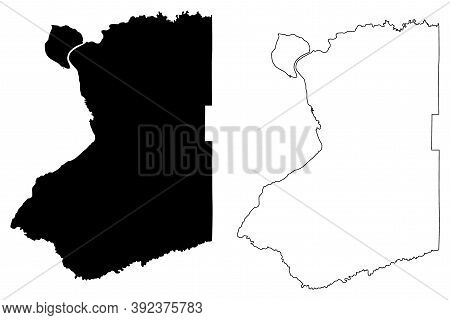 Erie County, New York State (u.s. County, United States Of America, Usa, U.s., Us) Map Vector Illust