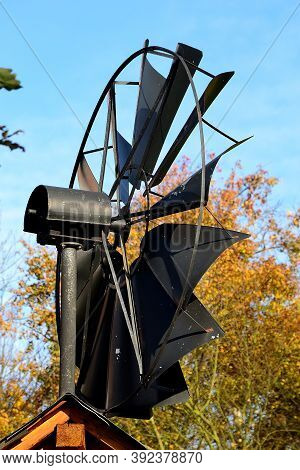 Photo Of A Windmill With A Gear On A Grinding Stone At A Small Windmill In Šenov In Northern Moravia