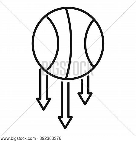 Basketball Ball Gravity Icon. Outline Basketball Ball Gravity Vector Icon For Web Design Isolated On