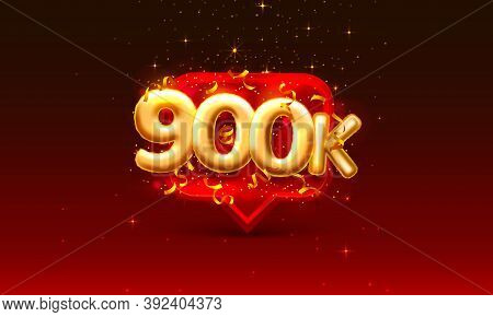 Thank You Followers Peoples, 900k Online Social Group, Happy Banner Celebrate, Vector