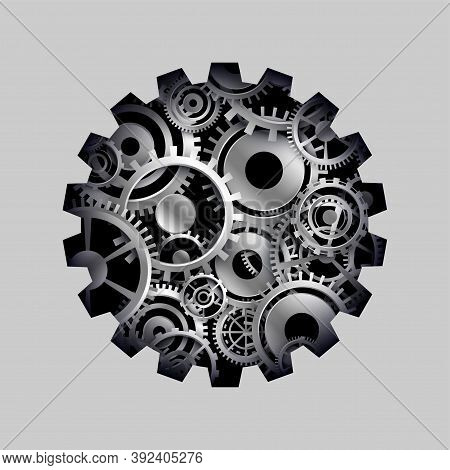3d Cog And Gears Wheel Concept Background