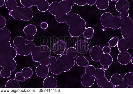 Nice Design Purple A Lot Biological Monadiforms Digital Art Texture Background Illustration