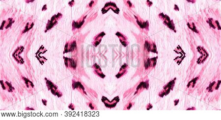Animal Print Leopard. Seamless Pink And Black Rapport. Handmade Exotic Material Design. Fashion Afri