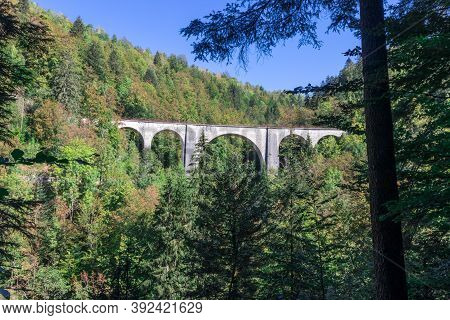 The Viaducts Of Morez In The Jura Mountains, France