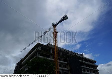 Towercrane And New Building High-rise Building Construction