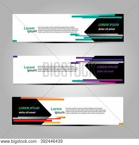 Banner Background Design Vector With Elegant And Simple Style With Three Designs