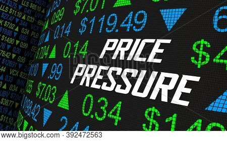 Price Pressure Stock Market Shares Increase Decrease Investment 3d Illustration