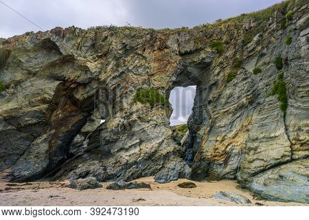 Arco De Serantes In Asturias Landscape, Spain