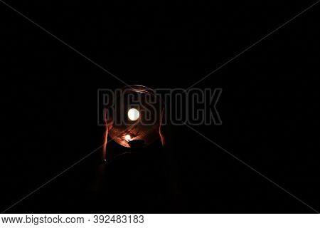 Night View Of Doing Karwa Chauth Pooja
