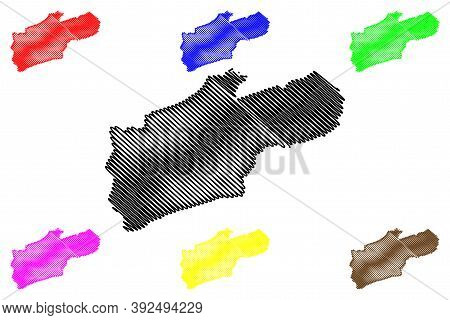 Harlan County, Kentucky (u.s. County, United States Of America, Usa, U.s., Us) Map Vector Illustrati